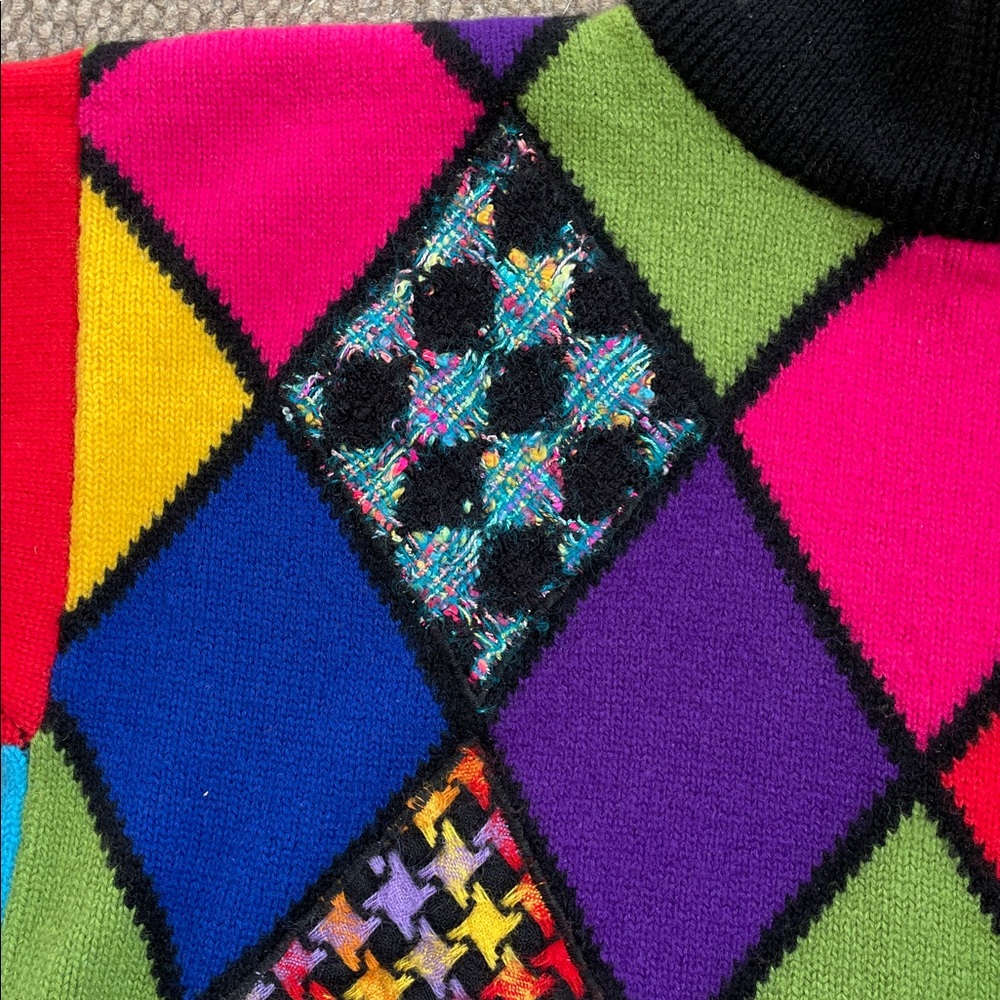 Simon Chang Multicolor Wool Sweater - Picture 7 of 12